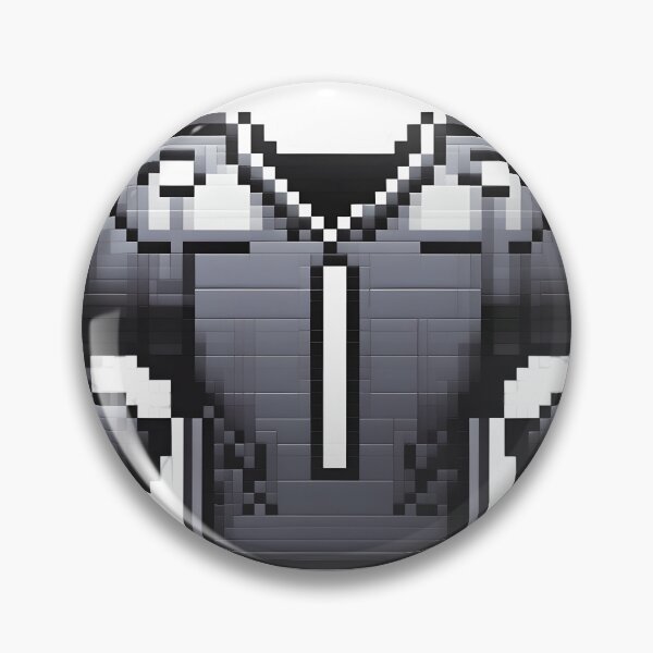 Item preview, Cute Pixel Football Shoulder Pads Icon in Metallic Gray designed and sold by BankMano.