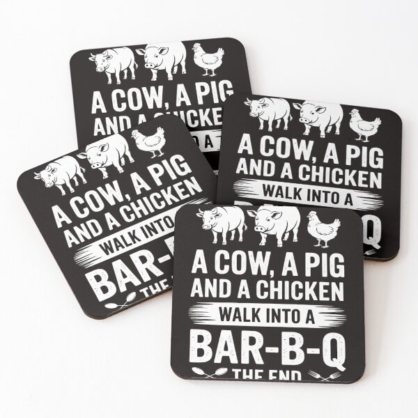 Item preview, BBQ Mens BBQ Cow Pig Chicken Story  Dad grandpa Papa Gift ideas 4th of July Christmas Gift designed and sold by MelSurf.