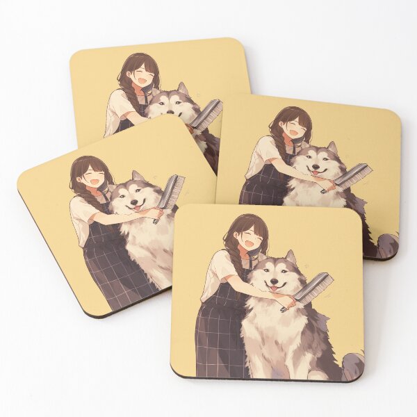 Item preview, anime girl with husky designed and sold by Mauswohn.