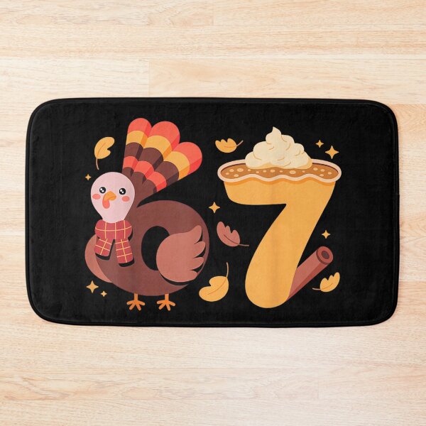 Item preview, Cute Turkey Six Seven Day Thanksgiving Pie School Milestone Art designed and sold by Altenpendinton.