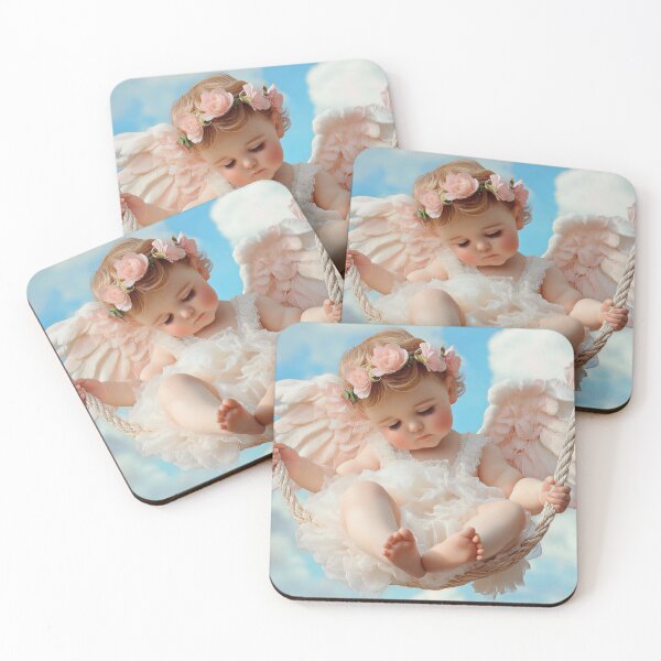 Item preview, Cherub Resting Among Roses and Clouds” designed and sold by Reina75.