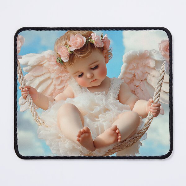 Item preview, Cherub Resting Among Roses and Clouds” designed and sold by Reina75.