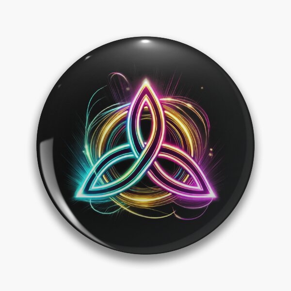 Item preview, Neon Celtic Trinity Knot – Glowing Symbol of Unity designed and sold by CelticSoulShop.