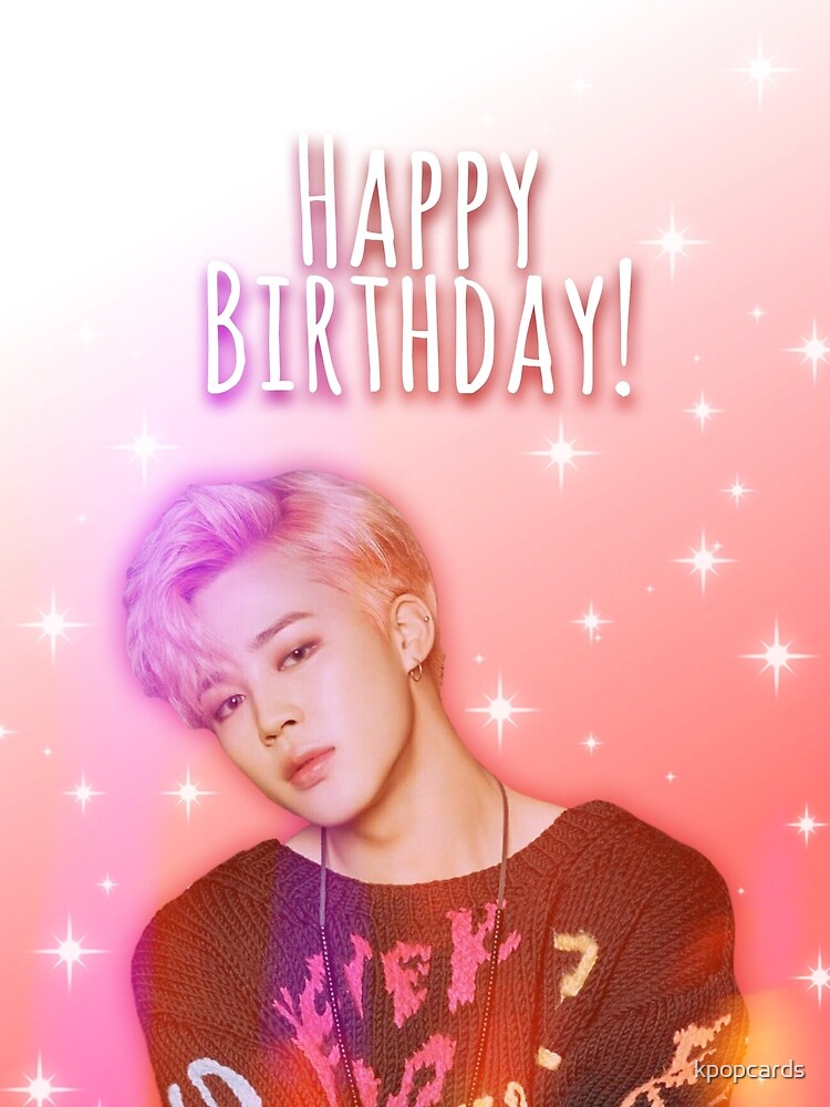 Bts Jimin Birthday Card Postcard By Kpopcards Redbubble