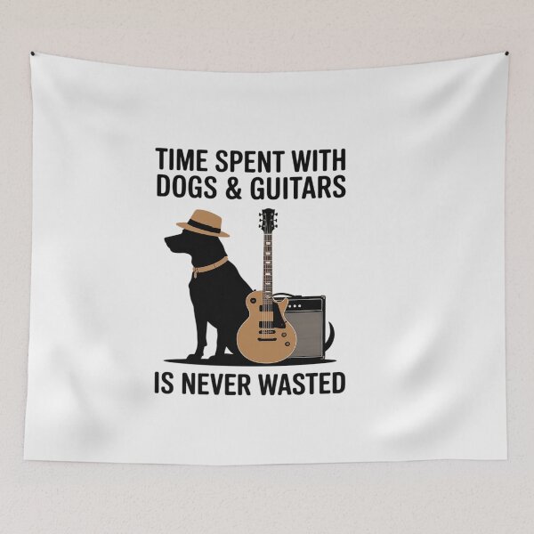 Item preview, Time spent with dogs and guitars is never wasted designed and sold by ControlCenter.