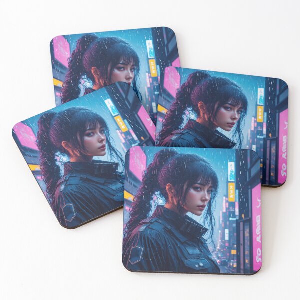 Item preview, Neon Cyberpunk Cop Woman 1 designed and sold by 3dvirtualand.