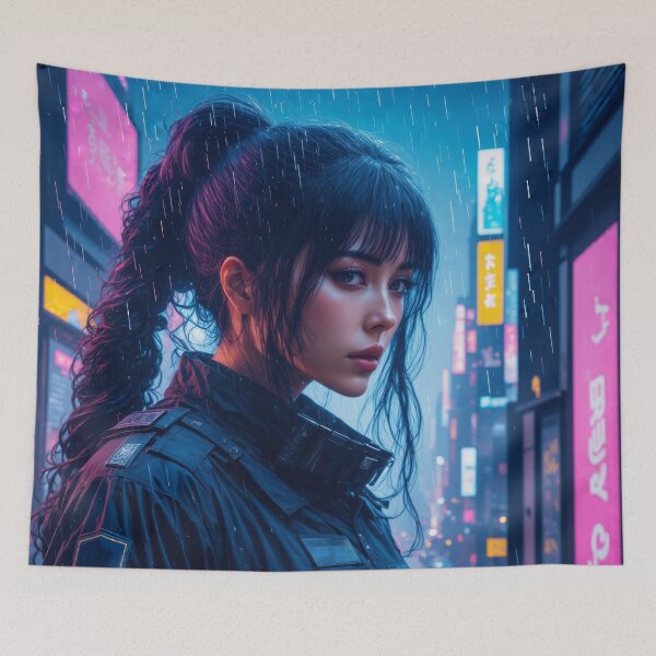 Item preview, Neon Cyberpunk Cop Woman 1 designed and sold by 3dvirtualand.