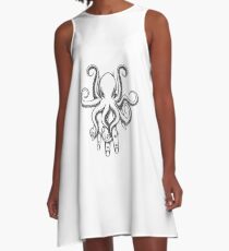 Octopus on a Hand A-Line Dress