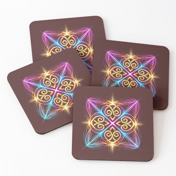 Item preview, Radiant Celtic Spiral Cross – Neon Fusion Energy Symbol designed and sold by CelticSoulShop.