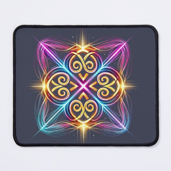 Item preview, Radiant Celtic Spiral Cross – Neon Fusion Energy Symbol designed and sold by CelticSoulShop.