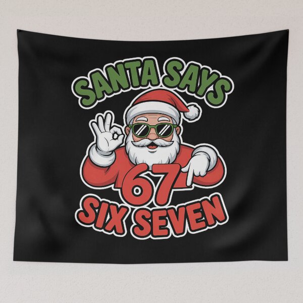 Item preview, Santa Holiday Says Seven Happy Santa Six Claus Retro Bruh designed and sold by ChadnoSmith.
