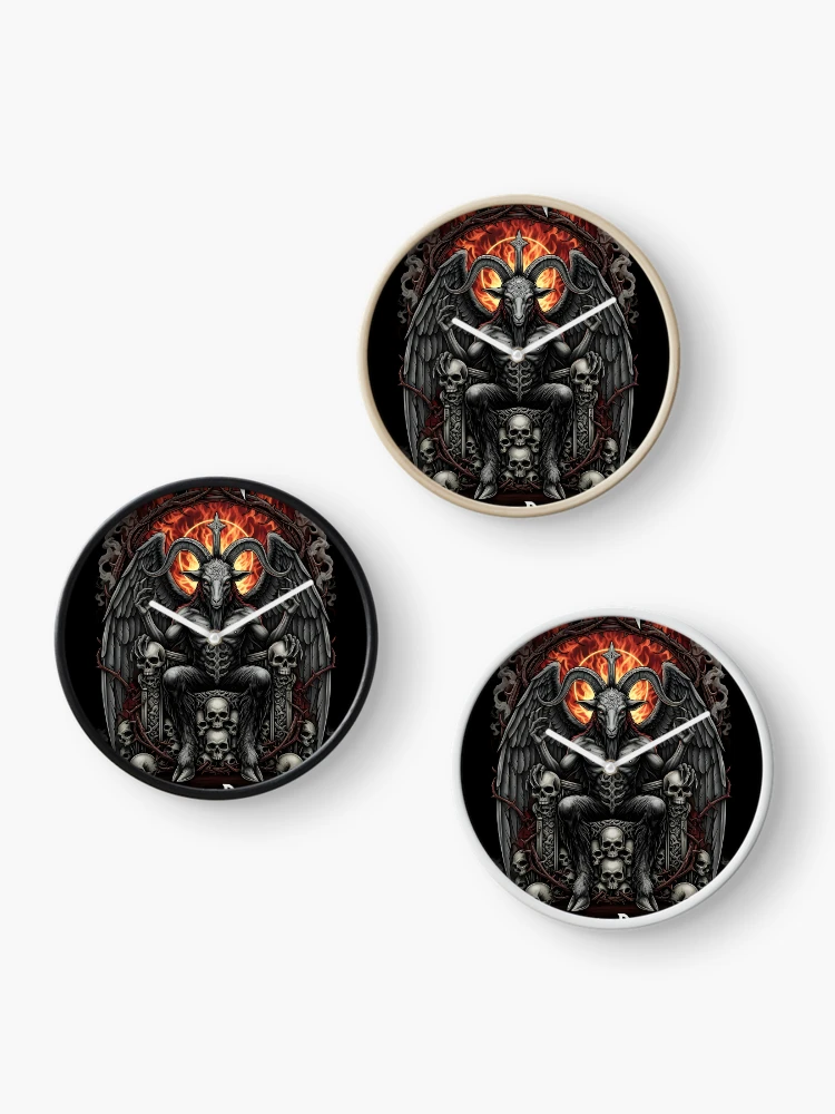 Thumbnail 3 of 4, Clock, infernal throne designed and sold by DemonThread.