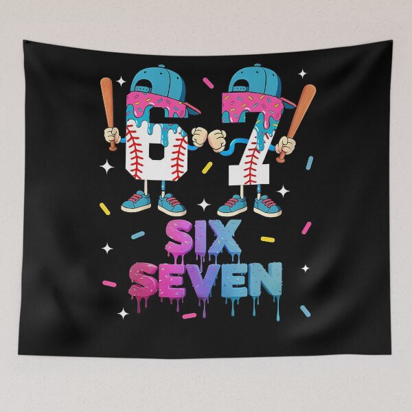 Item preview, Six Seven Quote Ice Baseball Vintage Humor Funny Cream Drip designed and sold by Aaronogagne.