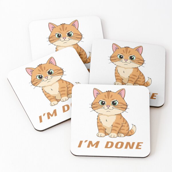 Item preview, I'M DONE: The Sad Ginger Cat That Speaks For You When Words Fail ? | Perfect for T-Shirts, Mugs & More! designed and sold by SmartDesigner-.