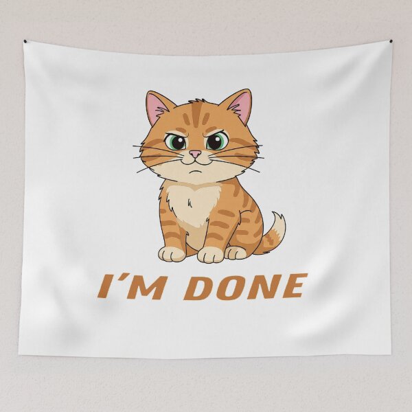 Item preview, I'M DONE: The Sad Ginger Cat That Speaks For You When Words Fail ? | Perfect for T-Shirts, Mugs & More! designed and sold by SmartDesigner-.