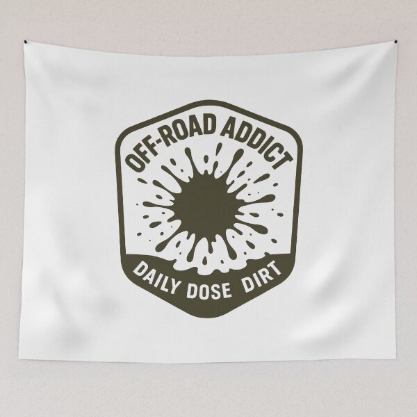 Item preview, Off-Road Addict – Daily Dose Dirt Badge designed and sold by SnappyPNG.