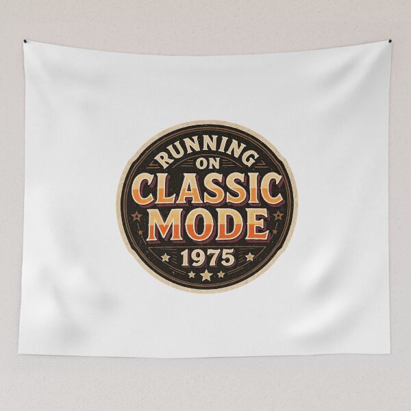Item preview, Vintage 1975 50th Birthday Gift | Running on Classic Mode Emblem designed and sold by Egyptian king ⭐⭐⭐⭐⭐.