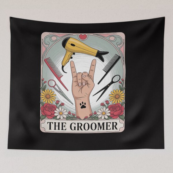 Item preview, Tarot Card Pet Grooming Dog Groomer Girl Women designed and sold by OlafLica.