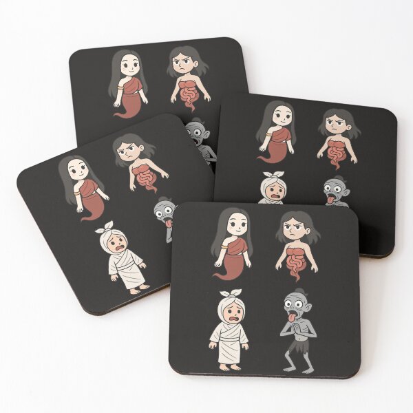 Item preview, Cute Thai Ghost Sticker Set – Cartoon Folklore Characters designed and sold by Sksticker991.