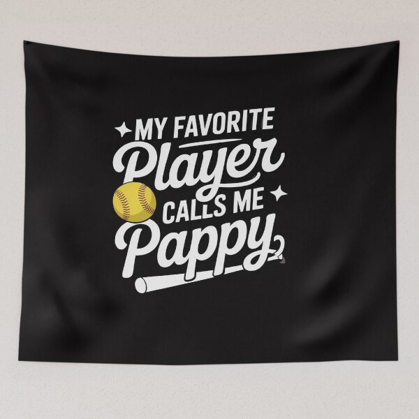 Item preview, Softball My Favorite Player Calls Me Pappy Grandpa Gift designed and sold by OlafLica.