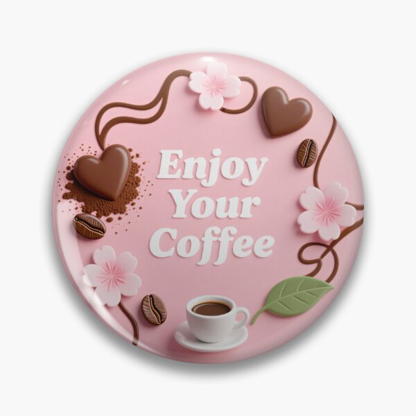 Item preview, Romantic pink coffee coaster with hearts flowers beans and latte cup for Valentine themed design designed and sold by Mimoshi ⭐⭐⭐⭐⭐.