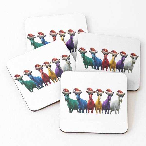 Item preview, Cool Colorful Christmas Goats designed and sold by SpazticGoat.