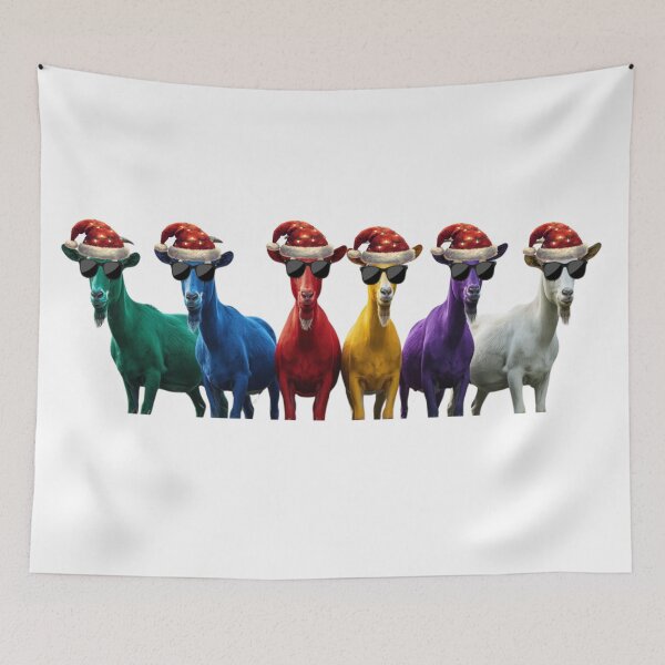 Item preview, Cool Colorful Christmas Goats designed and sold by SpazticGoat.