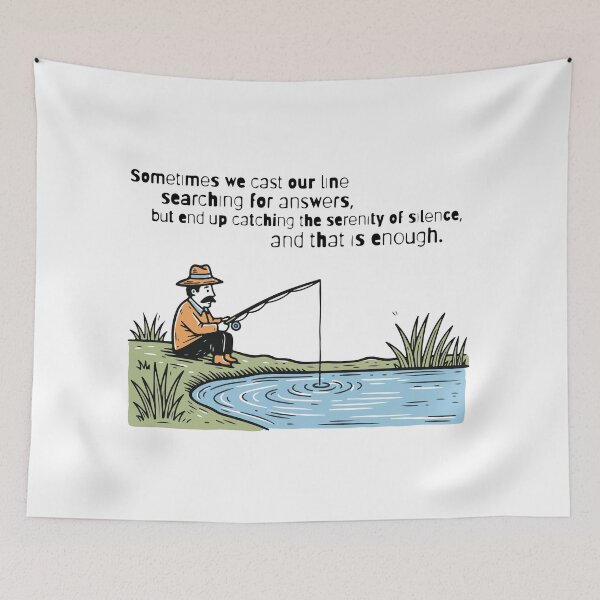 Item preview, The Serenity of Silence - Fishing Quote designed and sold by KiwiRider.