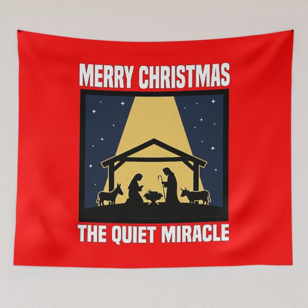 Item preview, MERRY CHRISTMAS - THE QUIET MIRACLE | Minimalist Manger | Elegant Christmas Nativity Design designed and sold by KEF Custom.