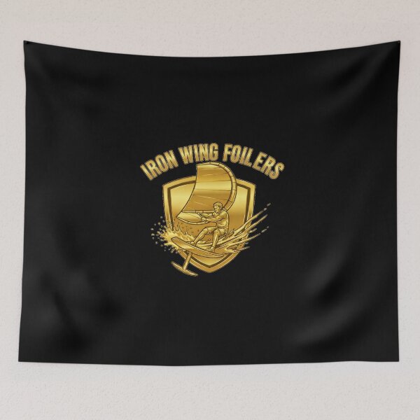 Item preview, Iron Wing Foilers – Golden Wingfoil Logo designed and sold by SeaPolar.