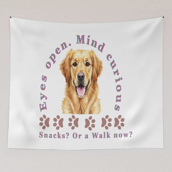 Item preview, Eyes open, mind curious designed and sold by Retriever Dog Tribe.