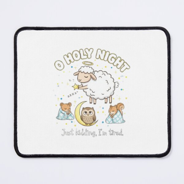 Item preview, **O Holy Night ❤ Jesus Angel Sheep on Moon ? Caught a  Star ⭐? Christmas Design designed and sold by WorthyByDwethi.