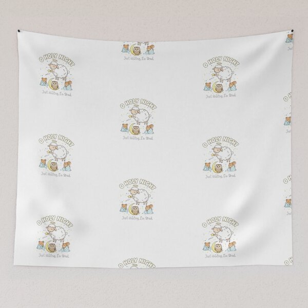 Item preview, **O Holy Night ❤ Jesus Angel Sheep on Moon ? Caught a  Star ⭐? Christmas Design designed and sold by WorthyByDwethi.