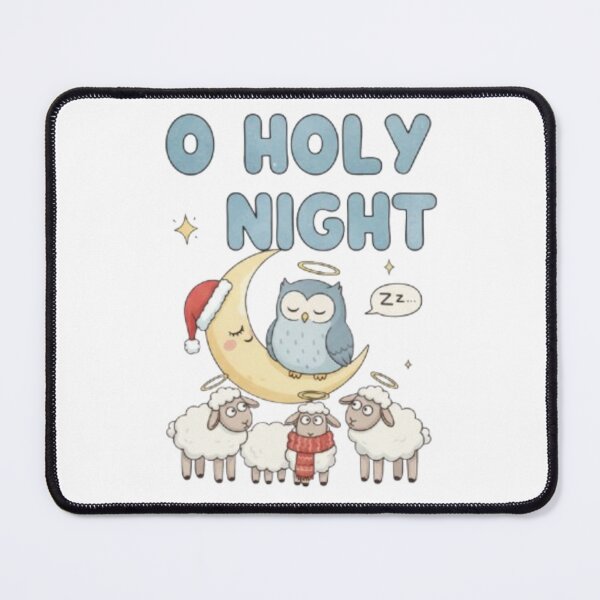 Item preview, ****O Holy Night ❤ Jesus Angel OWL on Moon ! Christmas cap a  Star ⭐Christmas Design designed and sold by WorthyByDwethi.