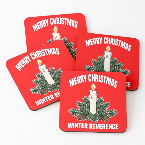 Item preview, MERRY CHRISTMAS - WINTER REVERENCE | Candle and Pines Christmas | Sacred Holiday Design designed and sold by KEF Custom.