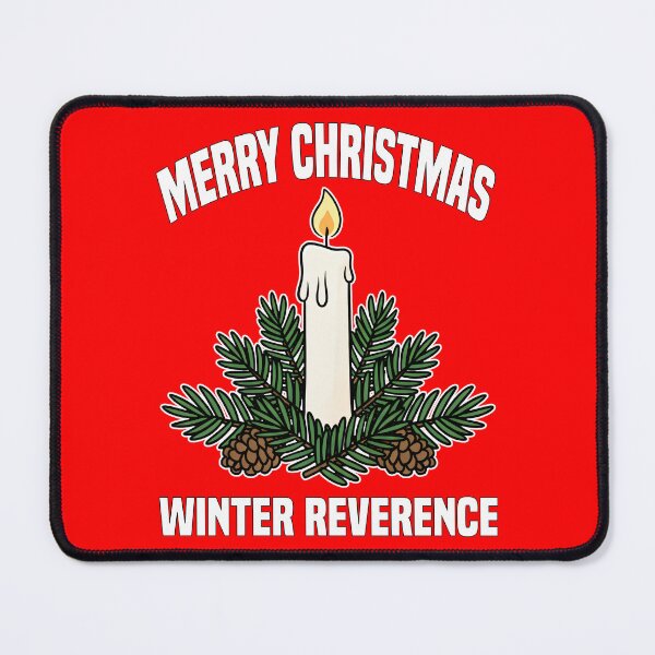 Item preview, MERRY CHRISTMAS - WINTER REVERENCE | Candle and Pines Christmas | Sacred Holiday Design designed and sold by KEF Custom.