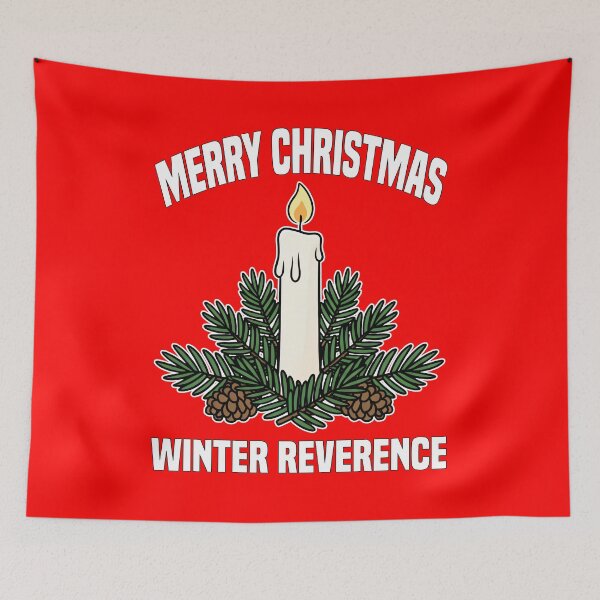 Item preview, MERRY CHRISTMAS - WINTER REVERENCE | Candle and Pines Christmas | Sacred Holiday Design designed and sold by KEF Custom.