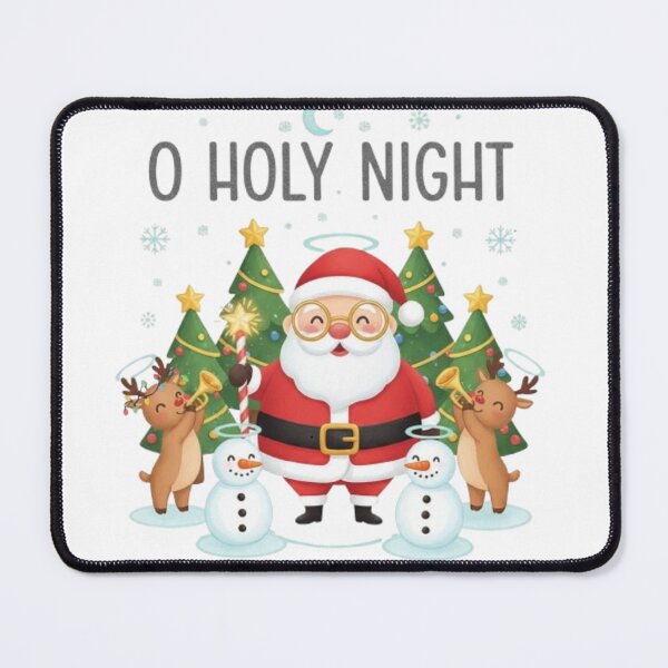 Item preview, *****O Holy Night ❤ Santa Claus,Snowmen and Reindeers greetings on Christmas⭐ ⭐Christmas Design designed and sold by WorthyByDwethi.