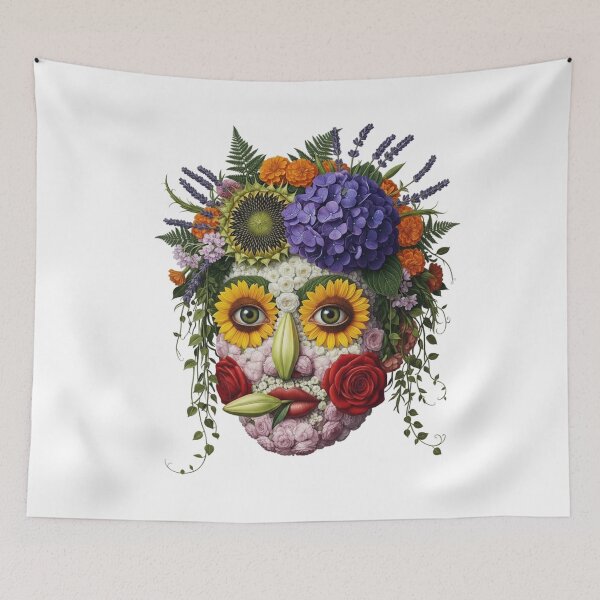 Item preview, Botanical Fusion Portrait – Face Made of Flowers designed and sold by AlohaGoodday.