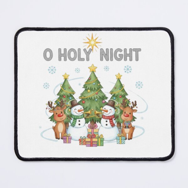Item preview, ****O Holy Night ❤ With Gifts Snowmen and Reindeers greetings on Christmas ⭐Christmas Design designed and sold by WorthyByDwethi.