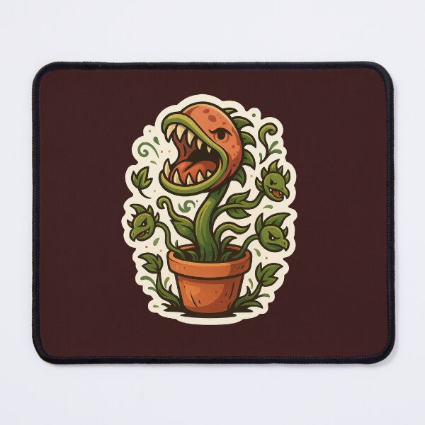 Item preview, Angry Monster Plant Sticker – Carnivorous Cartoon Plant in Pot designed and sold by Sksticker991.