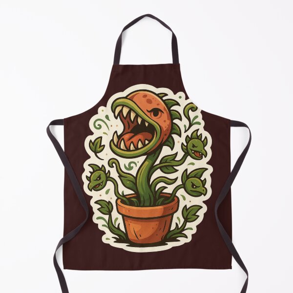 Item preview, Angry Monster Plant Sticker – Carnivorous Cartoon Plant in Pot designed and sold by Sksticker991.