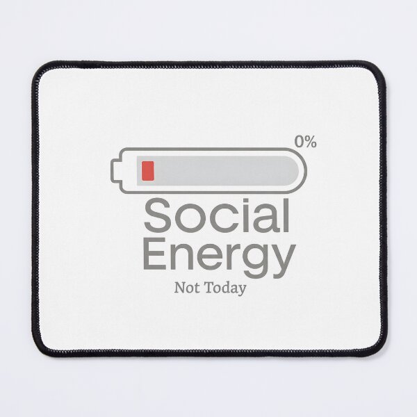 Item preview, Not Today Social Energy 0% T-Shirt | Funny Introvert Humor Minimalist Tee designed and sold by Egyptian king ⭐⭐⭐⭐⭐.