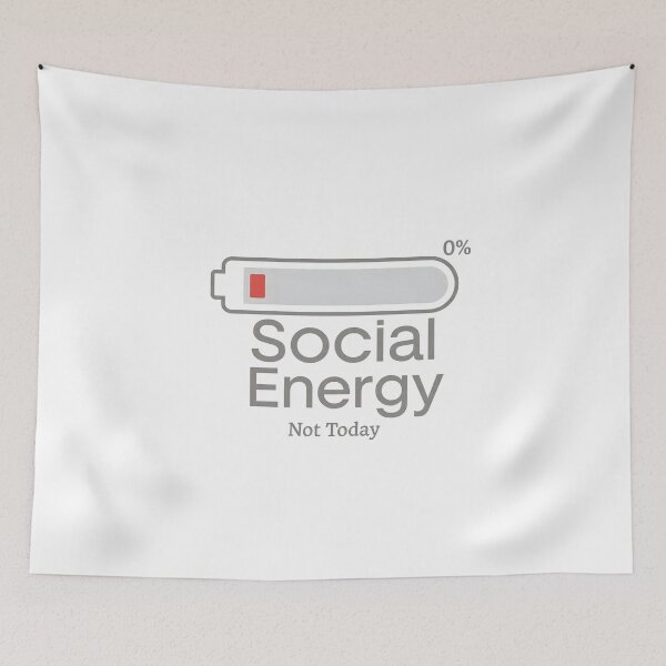 Item preview, Not Today Social Energy 0% T-Shirt | Funny Introvert Humor Minimalist Tee designed and sold by Egyptian king ⭐⭐⭐⭐⭐.