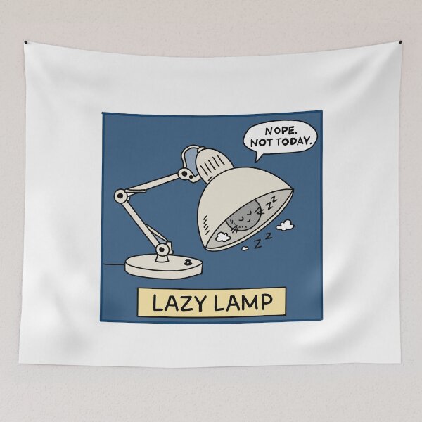 Item preview, Lazy Lamp – Funny Sleepy Desk Lamp Comic for Lazy Mood Lovers designed and sold by Popstudio85.