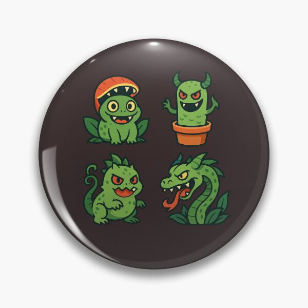 Item preview, Cute Monster Plants & Creatures Sticker Set – Green Fantasy Beasts designed and sold by Sksticker991.