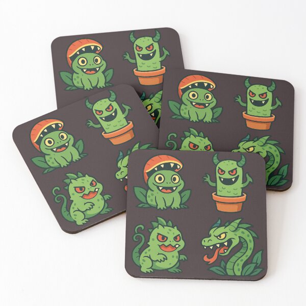 Item preview, Cute Monster Plants & Creatures Sticker Set – Green Fantasy Beasts designed and sold by Sksticker991.
