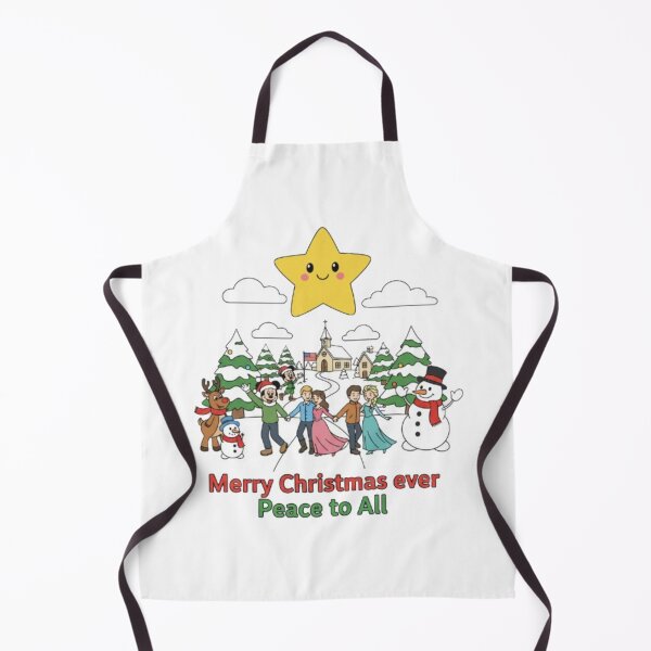 Item preview, ****Merry Christmas ever Peace to All❤ Mickey and people Dancing and Snowman, Reindeers greetings on Christmas with Christmas Star⭐Christmas Design designed and sold by WorthyByDwethi.
