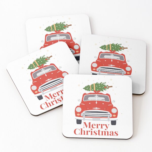 Item preview, Classic Red Car – Christmas Tree Ride designed and sold by LitaBarc.