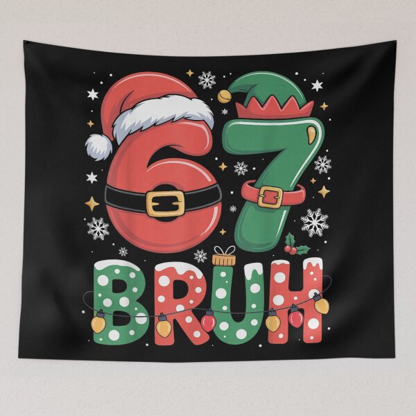 Item preview, Christmas Six Seven Bruh Santa Elf Day School Lights Art designed and sold by HarinDonreka.